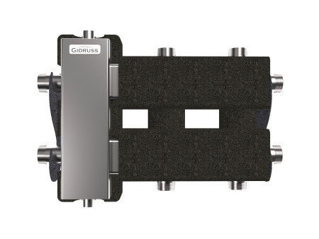 Балансировочный коллектор из нерж. стали в EPP- изоляции BMSS-60-3DU.EPP(котёл G 1″, 1+1+1 контура G 1″,  ″НЕРЖАВЕЙКА″)  NEW